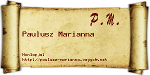 Paulusz Marianna névjegykártya